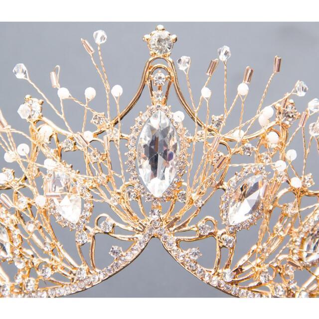 ウェディング 花嫁3点セット ．アクセサリー ティアラ+イヤリング+ネックレス_3