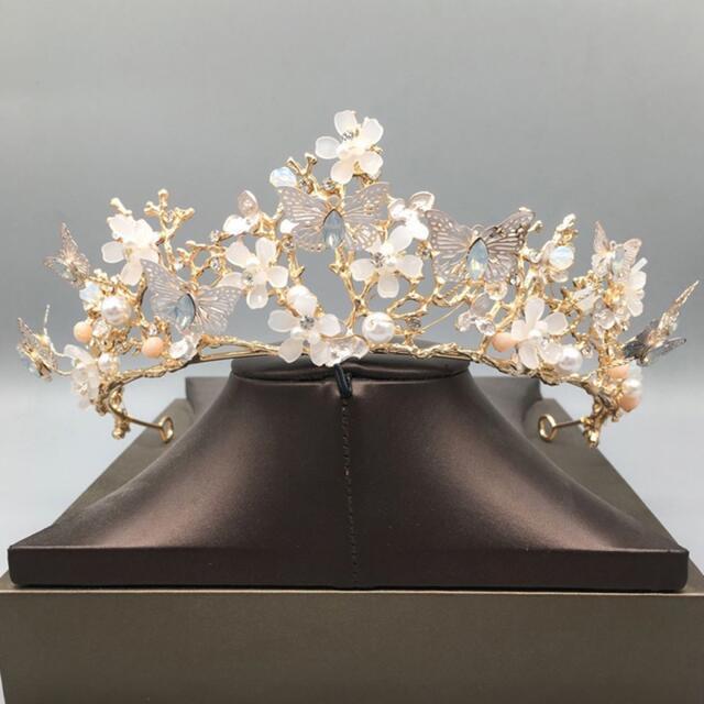 ウェディング 花嫁3点セット ．アクセサリー ティアラ+イヤリング+ネックレス_2