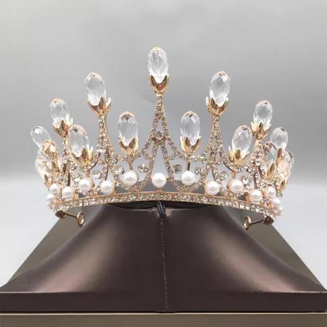 ウェディング 花嫁3点セット ．アクセサリー ティアラ+イヤリング+ネックレス_1