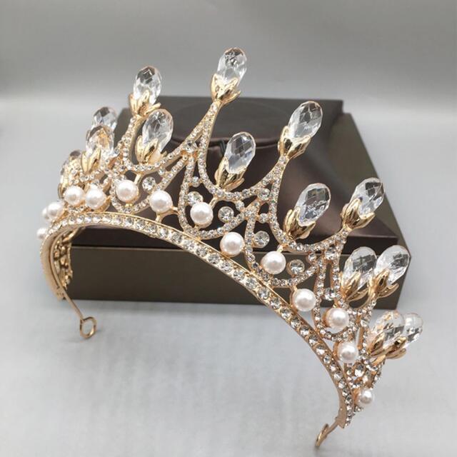 ウェディング 花嫁3点セット ．アクセサリー ティアラ+イヤリング+ネックレス_2