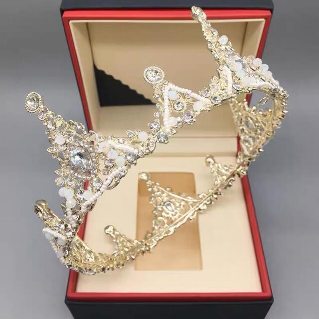 ウェディング 花嫁3点セット ．アクセサリー ティアラ+イヤリング+ネックレス_1