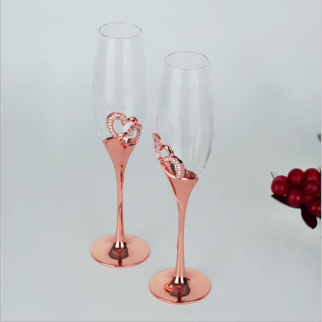 上品ワイングラス ペア★レア 豪華カップ シャンパン グラス キラキラ 上品ワイングラス ペア☆レア 豪華カップ シャンパン グラス キラキラ