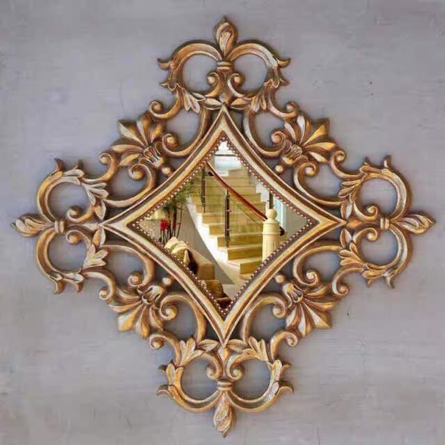 独特の上品 夢ハウス高級豪華鏡 アンティーク調 壁掛け鏡 壁掛け