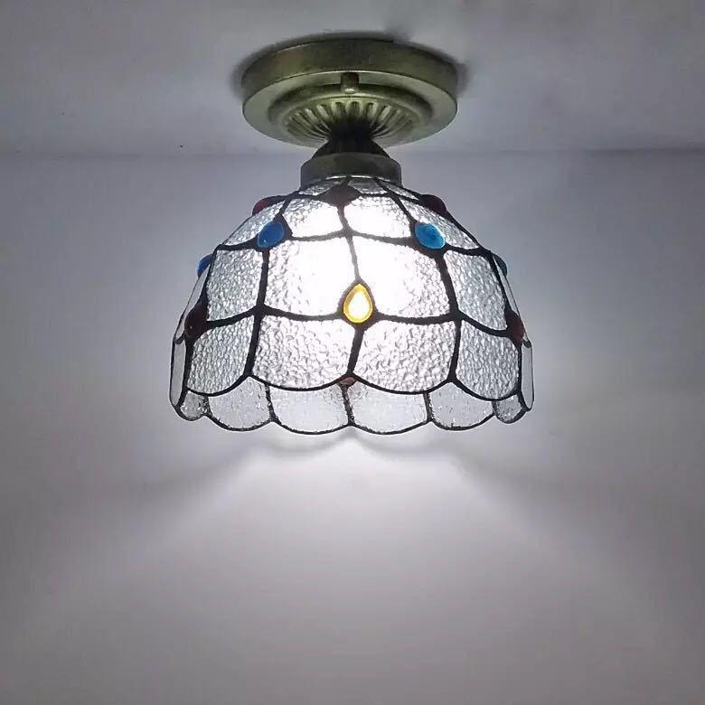 A18638 ステンドグラス　ペンダントライト豪華天井照明ステンドグラスランプ ガラス工芸品