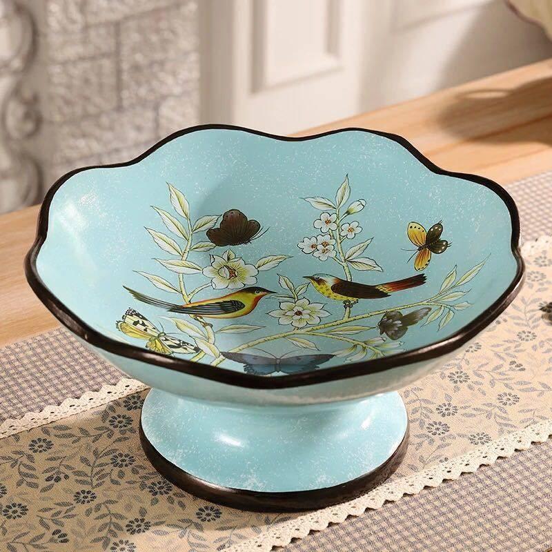 5502 高級果物皿 盛り皿 お菓子皿 フルーツプレート 花柄豪華 果物カゴ