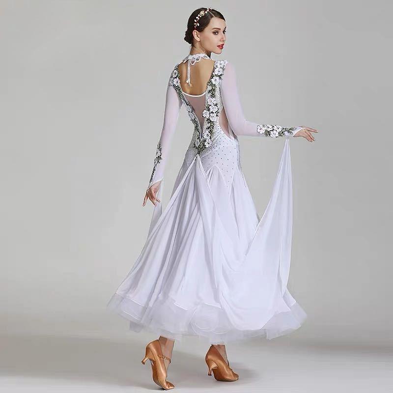 A35679 高級社交ダンス衣装 モダンダンス ワルツ専用ドレス レッスン着