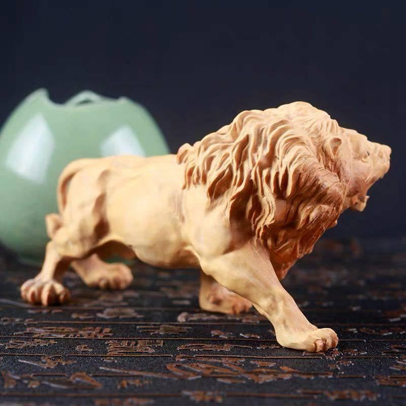 A36325 置き物 鎮宅 供養品 縁起物 開運風水置物 金運祈願 上品な工芸品 黄楊木精彫細工　部屋飾り_1
