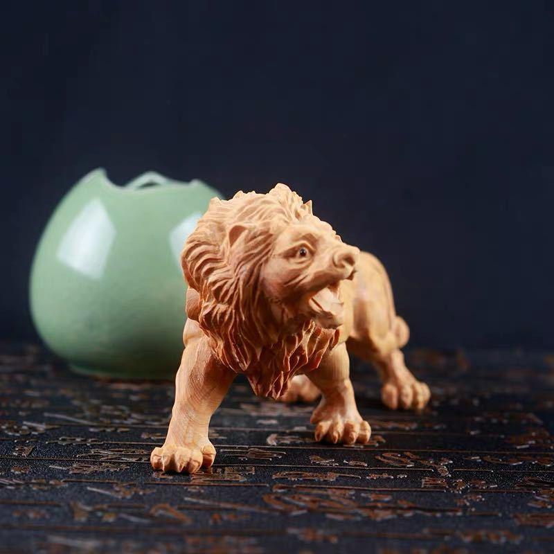 A36325 置き物 鎮宅 供養品 縁起物 開運風水置物 金運祈願 上品な工芸品 黄楊木精彫細工　部屋飾り_2