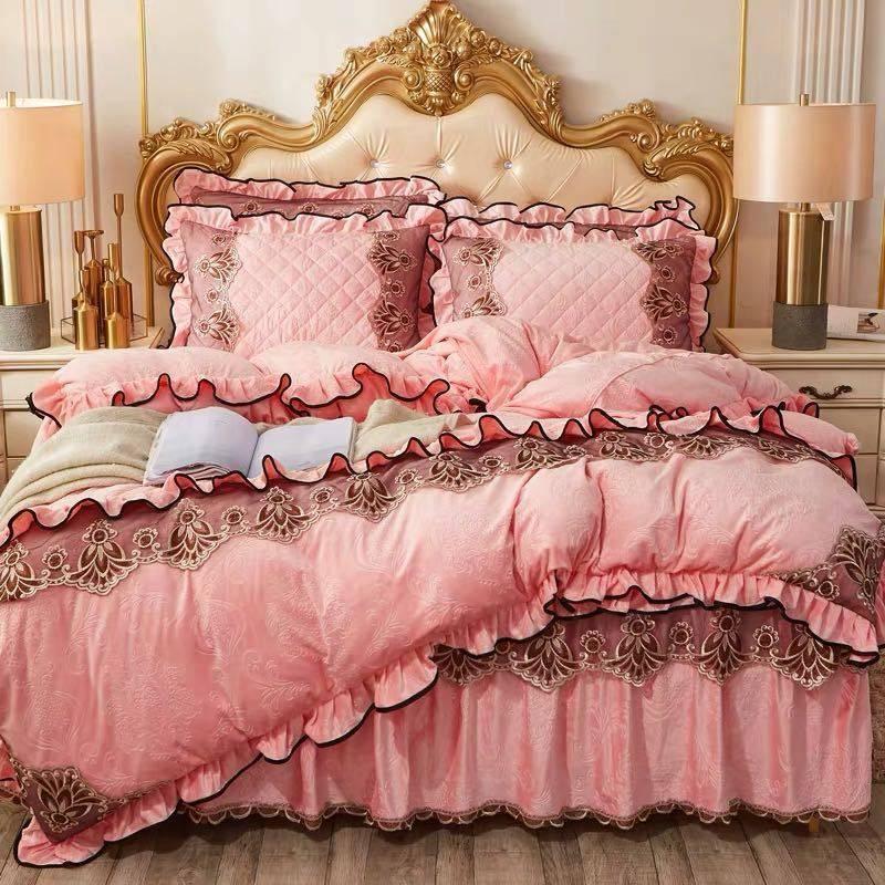 A35454 高級ワイドダブル ベッド用品4点セット 寝具 ボックスシーツ　枕カバー掛け布団カバー ベッドカバー 別サイズあり