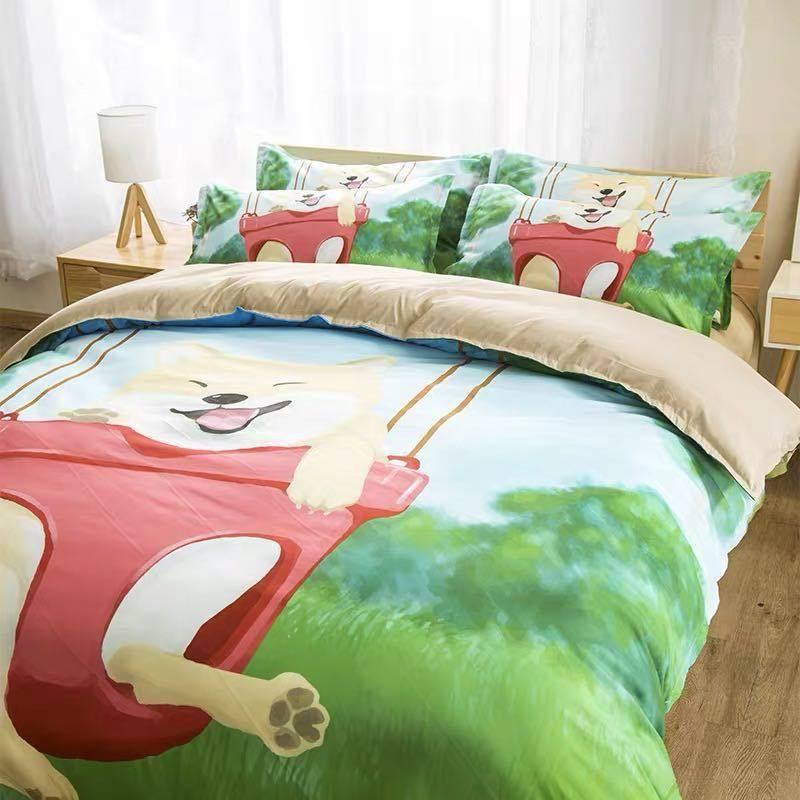 ワイドダブル ベッド用品3点セット ．寝具 枕カバー掛け ベッドパッド パグ雑貨 ワイドダブル ベッド用品3点セット ．寝具 枕カバー掛け ベッド