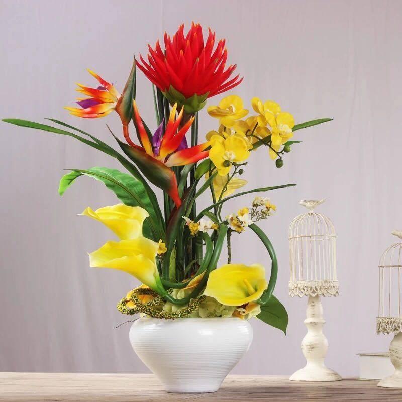 造花 盆栽 インテリアフラワー お部屋の装飾 フラワーポット入り 造花ブーケ置物 A20081 造花インテリア 雑貨 花束 インテリアフラワー お部屋の装飾