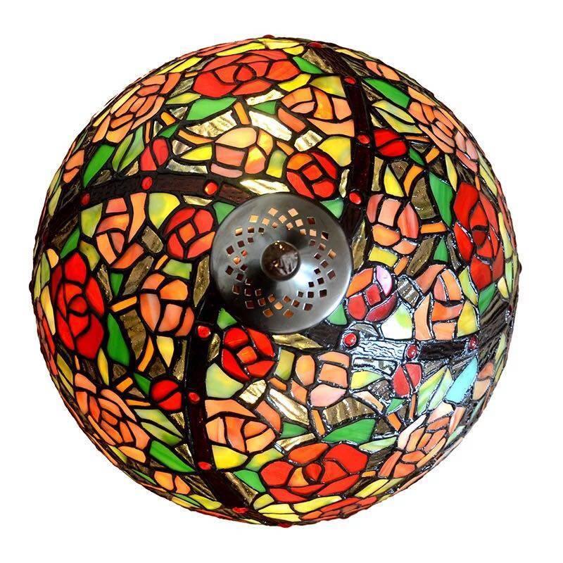 A21087 ステンドグラスランプ 卓上スタンド ．豪華テーブルランプ 卓上
