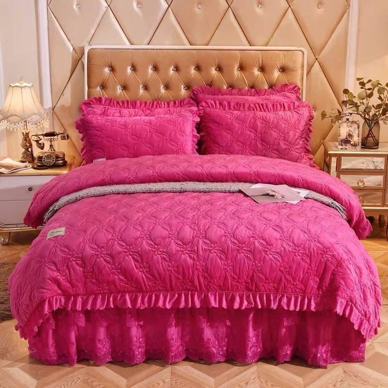 A35418 高級ワイドダブル ベッド用品4点セット ．寝具 ボックスシーツ　枕カバー掛け布団カバー ベッドカバー 別サイズあり