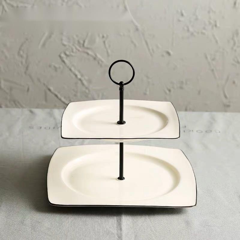 A11292 ケーキ スタンド プレート 2段セット アフタヌーンティー フルーツ トレー 皿