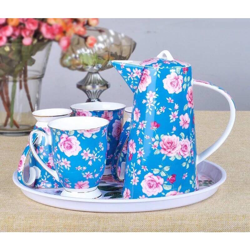ティー・コーヒーカップセット カップ＆ソーサー6客セット ．花柄