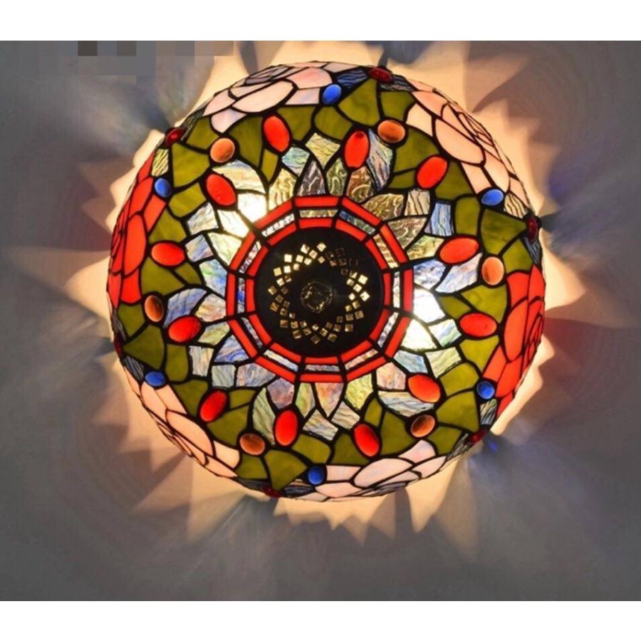 A20761 ステンドグラス．ペンダントライト．豪華天井照明ステンド