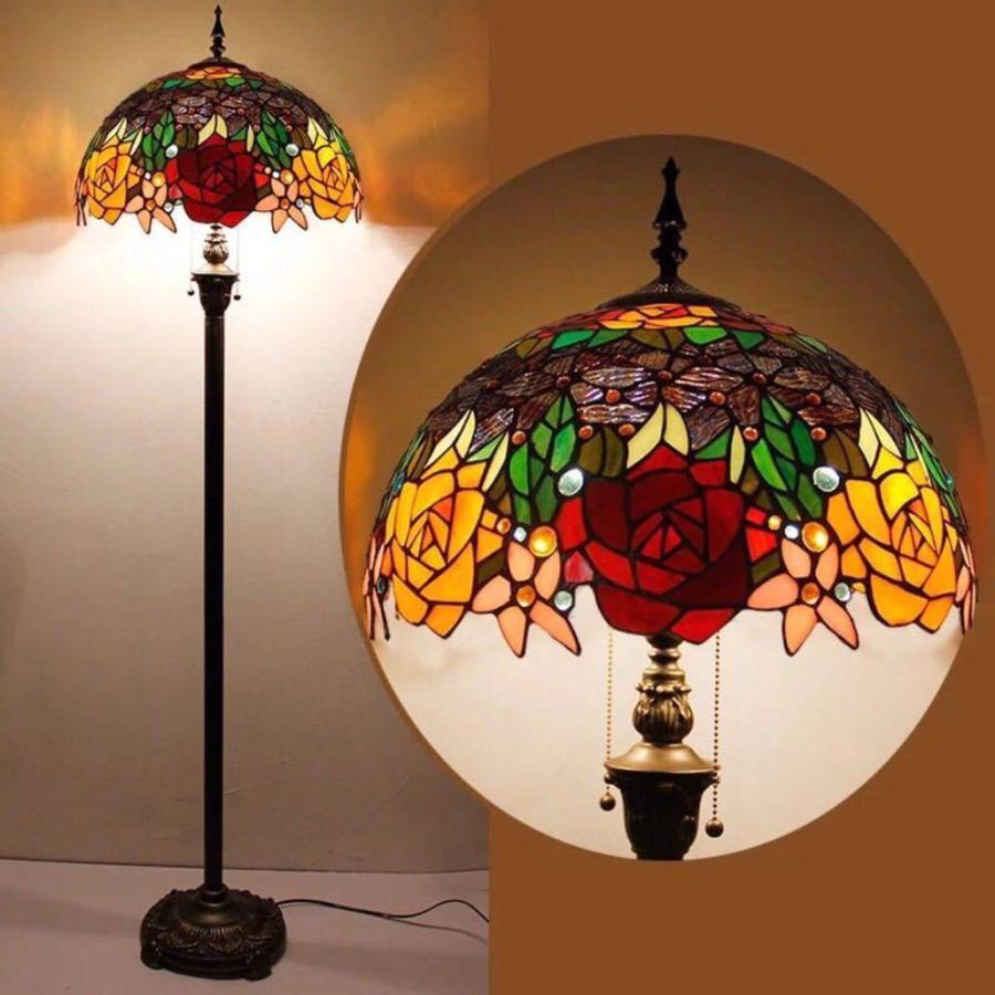 A25029 ステンドグラスフロアライト 間接照明 フロアスタンド 照明器具
