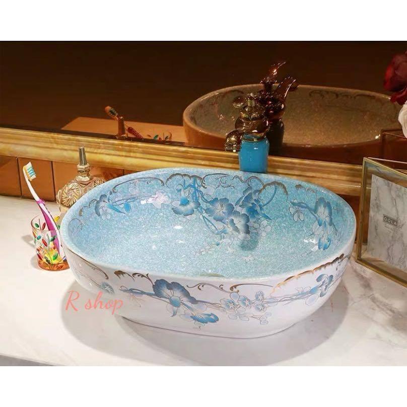 A17328 高級置き型洗面ボウルセット 手洗い器 デザイン 陶磁器 手洗い