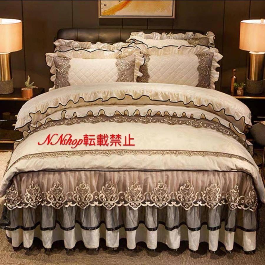 A19446 高品質 高級ワイドダブル ベッド用品4点セット 寝具 ボックスシーツ　枕カバー掛け布団カバー ベッドカバー 別サイズあり