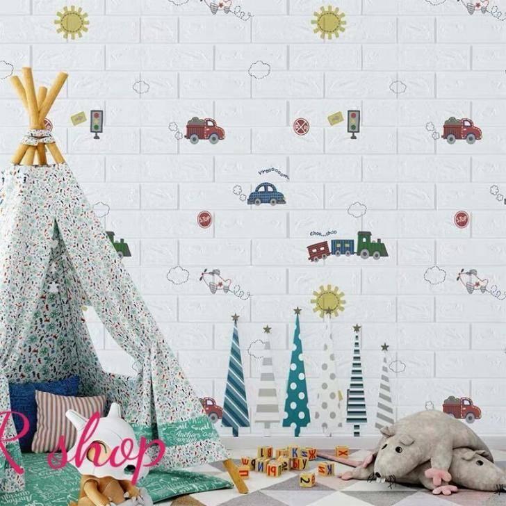 A15788 50枚 70cm×70cm 背景壁 3D立体レンガ模様壁紙 防水 汚い防止