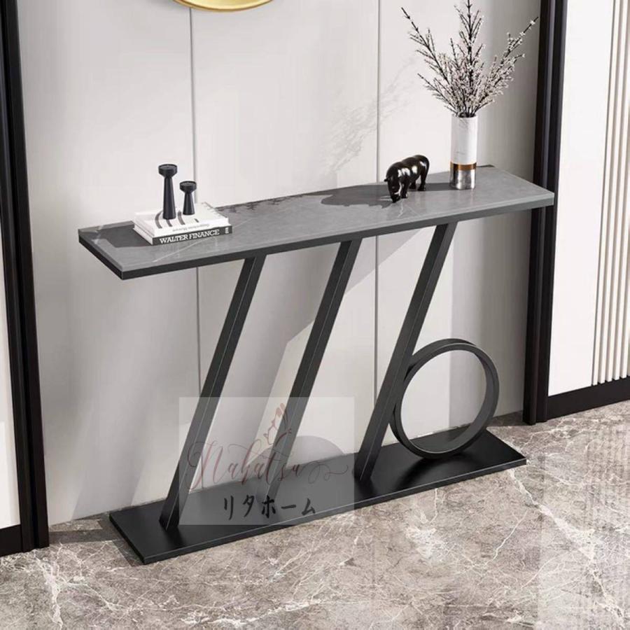 A30243 Cvg34s 高級人造大理石 サイドテーブル 電話台 コンソールテーブル 玄関テーブル植木鉢置き 100cm