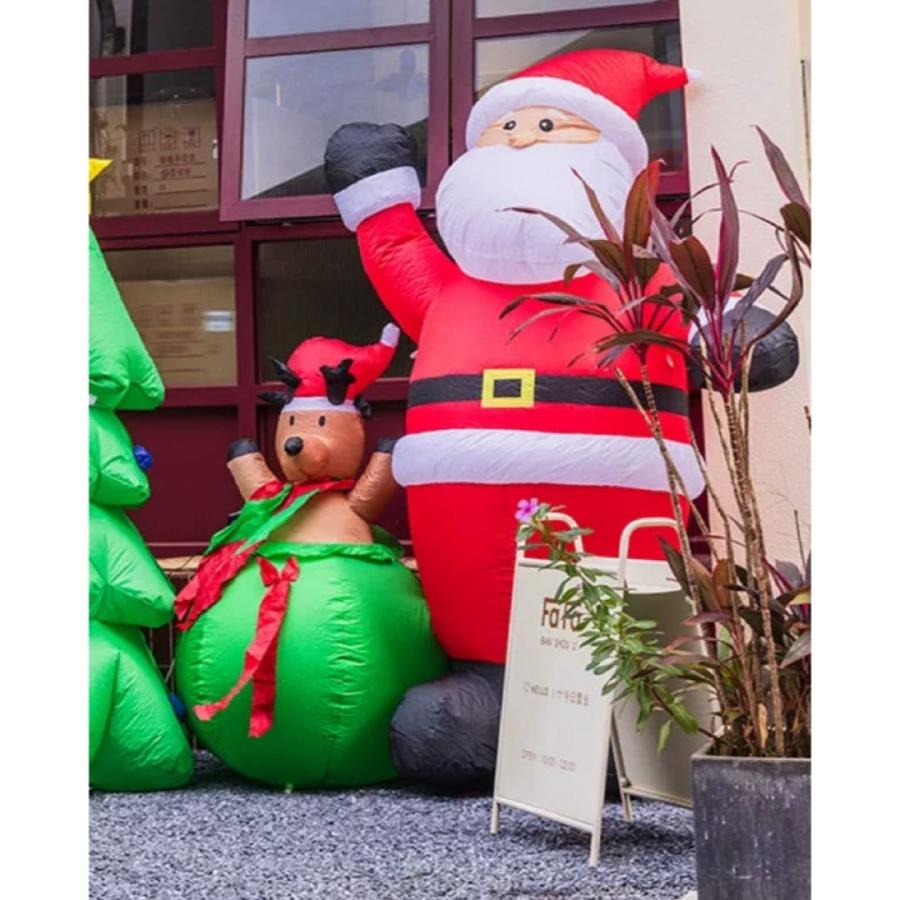 クリスマス飾りサンタさん ライトアップ インフレータブル 膨らます庭　屋外装飾 クリスマス飾りサンタさん ライトアップ インフレータブル