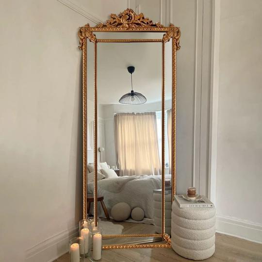 姿見　鏡　椿　高級鏡ハイミラー　アンティーク 姿見 鏡 椿 高級鏡ハイミラー アンティーク