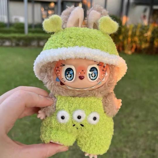 新品2点セット labubuラブブぬいぐるみ服17cm着せ替え着ぐるみ : 夢