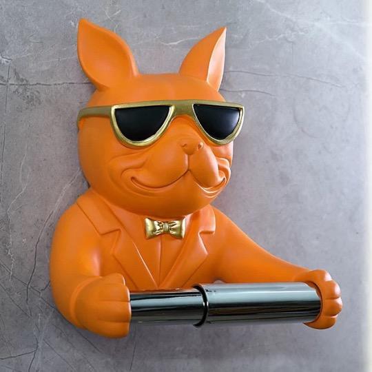 犬型トイレットペーパーホルダー 壁掛け式 ユニークおしゃれ収納 犬型トイレットペーパーホルダー 壁掛け式 ユニークおしゃれ収納 : 夢