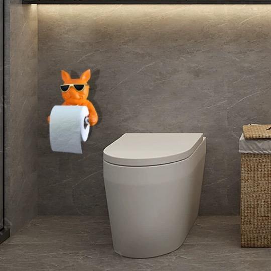 犬型トイレットペーパーホルダー 壁掛け式 ユニークおしゃれ収納 犬型トイレットペーパーホルダー 壁掛け式 ユニークおしゃれ収納 : 夢