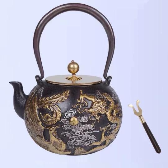 鋳鉄製鉄瓶 急須鉄瓶 手作り 老鉄瓶 やかんを沸かす 提梁鉄瓶 お茶の道具