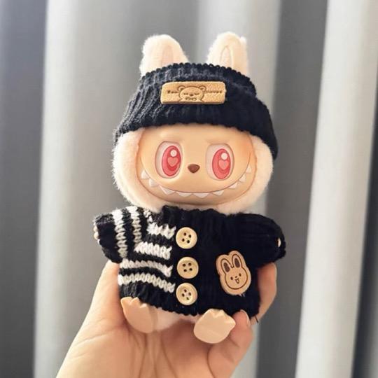 専用　ぬい服ニット帽他セット ぬいぐるみ服 『ドール用ニット帽 ホワイト DKC01-WH』 手芸