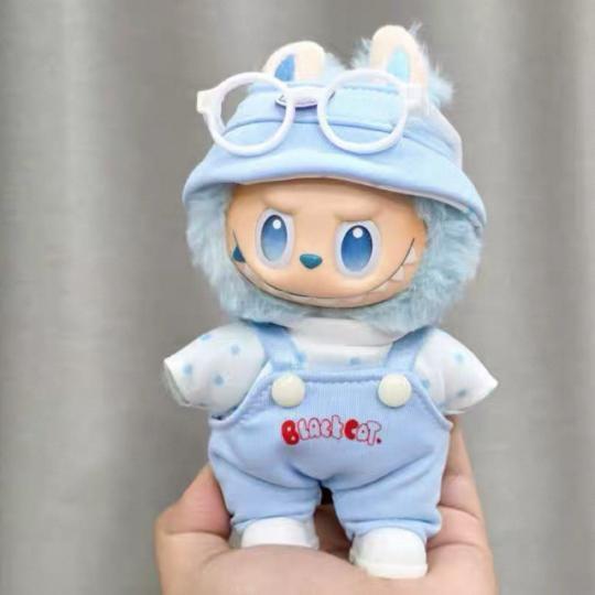 新品4点セット labubuラブブぬいぐるみ服17cm着せ替え着ぐるみ : 夢