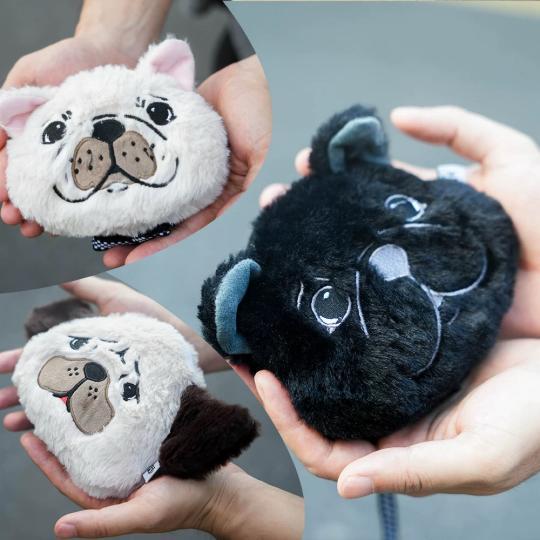 フェイスポーチ フレンチブル パグ ブルドッグぬいぐるみポーチ コイン