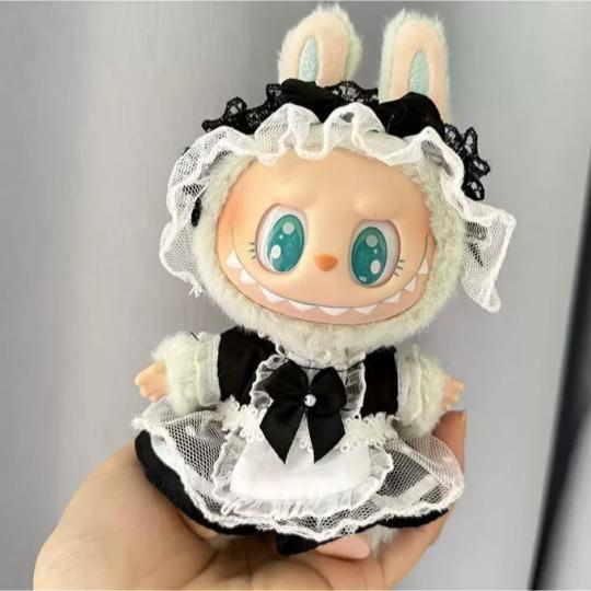 新品2点セット メイド labubuラブブぬいぐるみ服17cm着せ替え着ぐる