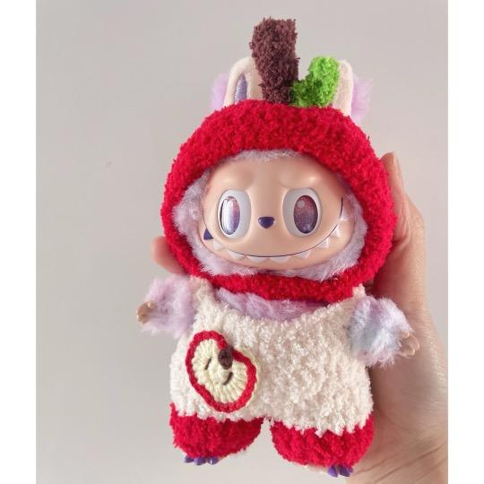 新品2点セット可愛いりんごlabubuラブブぬいぐるみ服17cm着せ替え