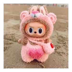 Labubu zimomo ラブブ17cm ぬいぐるみ 3点セット 新品3点セット labubuラブブぬいぐるみ服17cm着せ替え着ぐるみ : 夢