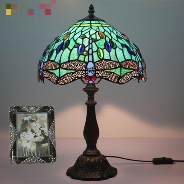 A21179 ステンドグラスランプ 卓上スタンド 豪華テーブルランプ 卓上