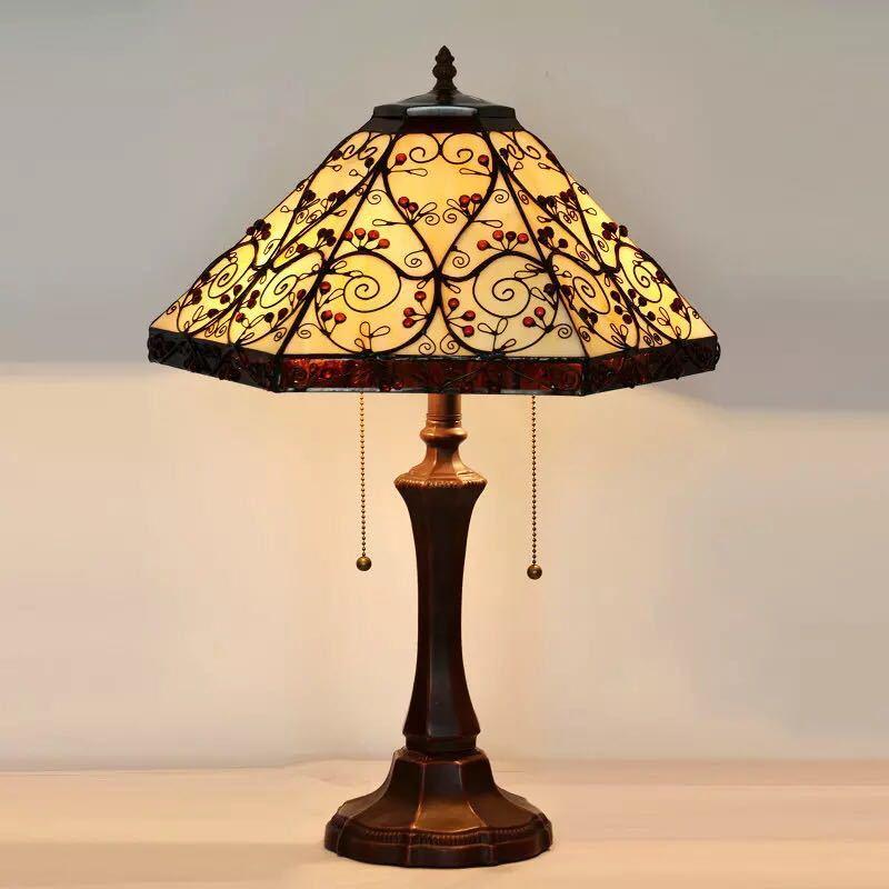 ステンドグラス 卓上ランプ A20835 ステンドグラスランプ 卓上スタンド ．豪華テーブルランプ 卓上