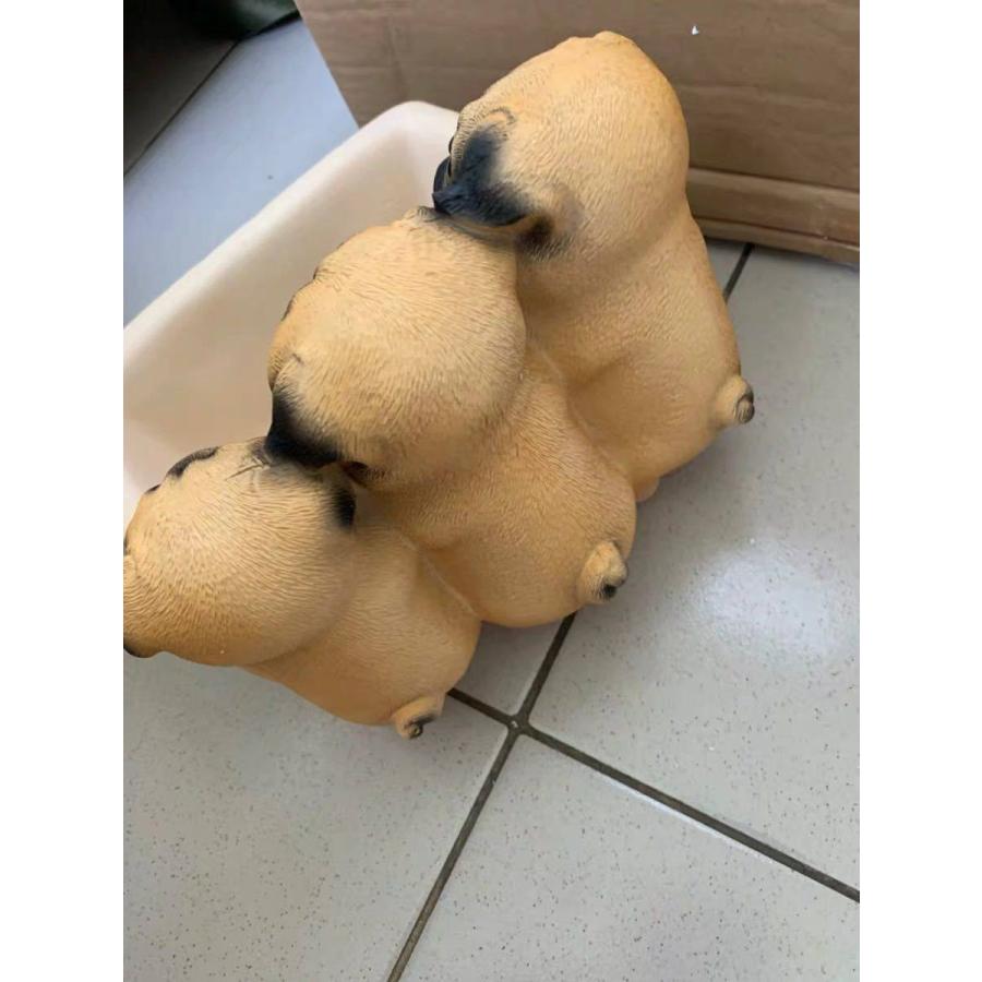 A00534 パグ 置物 小物入れドッグ 犬 収納ボックス かご 小物入れ : 夢