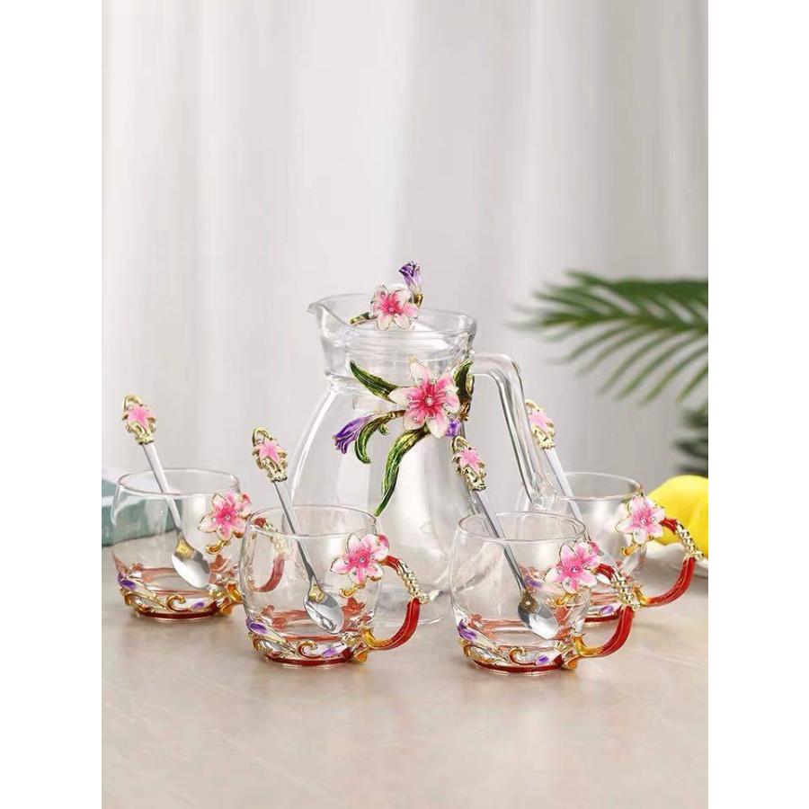 タチキチRICHFIELD カラーの花模様食器6種類 5セット（カップのみ4点