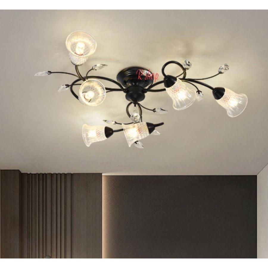 A17538 水晶ペンダントライト．洋風照明．シャンデリア　北欧デザイン シーリングライト不可 高級天井照明 6灯