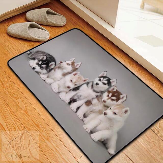 ラグマット リビングマット 玄関マット お風呂マット 犬柄雑貨 ハスキー S 夢ハウス 通販 Yahoo ショッピング