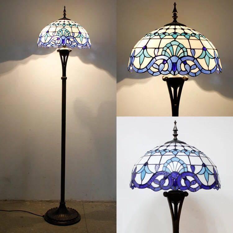 春夏秋冬おさんぽシリーズ Ｅ A16415 ステンドグラスフロアライト 間接