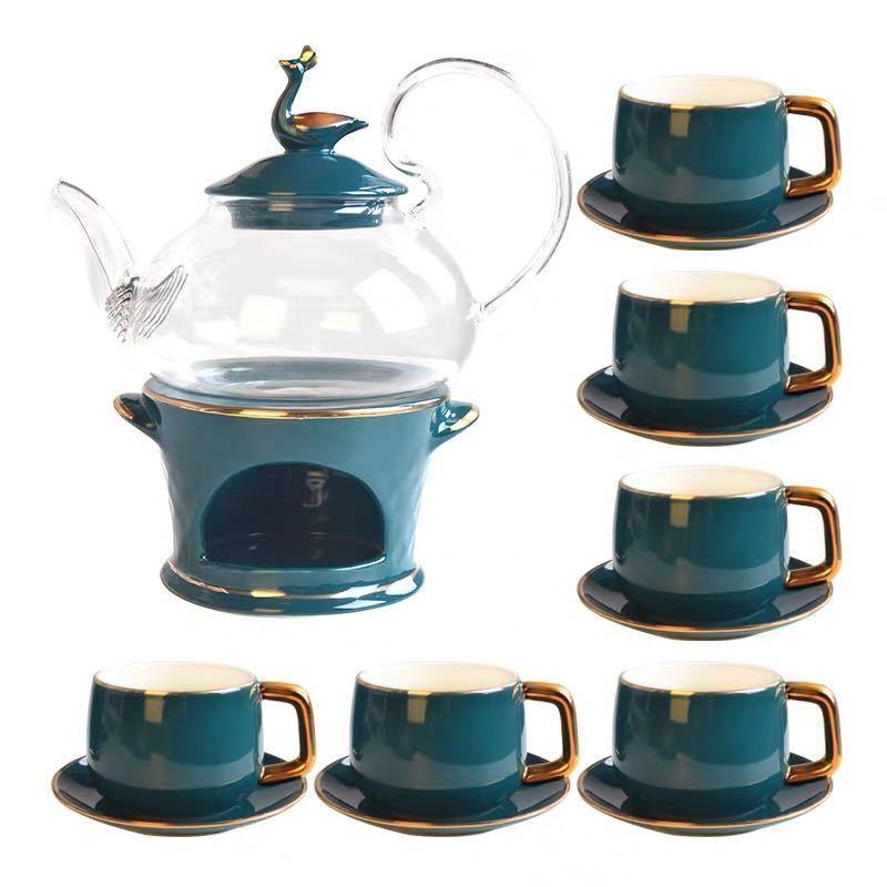 A08953 ティー・コーヒーカップセット カップ＆ソーサー6客セット 陶磁器ティーセット