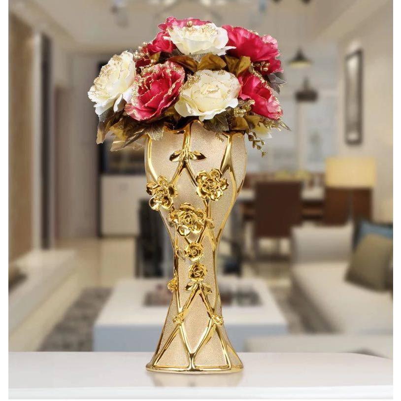 A19125 花瓶 かびん 花器 花入れフラワーベース インテリア 雑貨 花柄 陶器_3