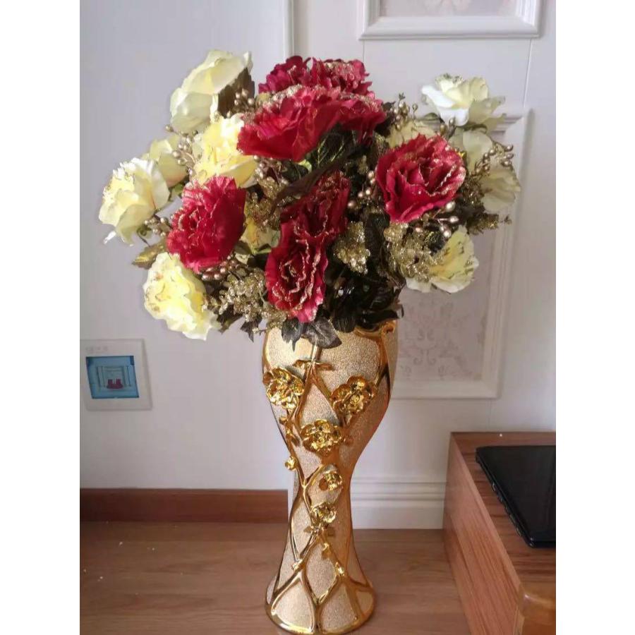 A19125 花瓶 かびん 花器 花入れフラワーベース インテリア 雑貨 花柄 陶器_5