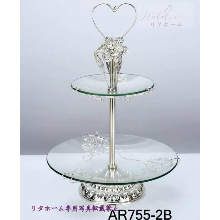 A23183 ケーキ スタンド プレート 2段セット アフタヌーンティー  