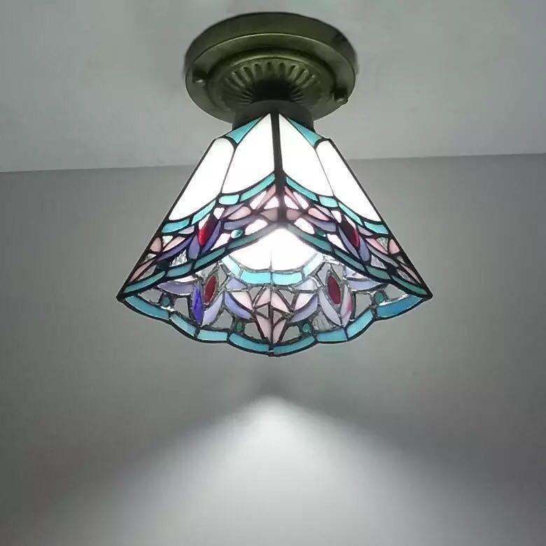 A18651 ステンドグラス　ペンダントライト豪華天井照明ステンドグラスランプ ガラス工芸品