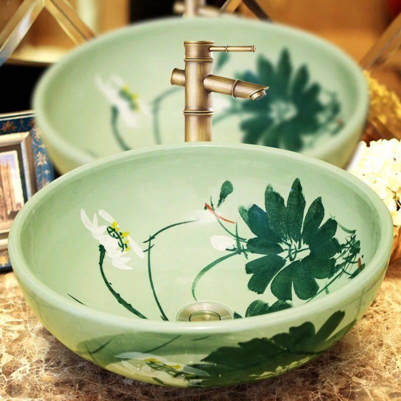 A32409 洗面ボウルセット 洗面ボール 陶器 手水鉢 手洗器 手洗い鉢 洗面器